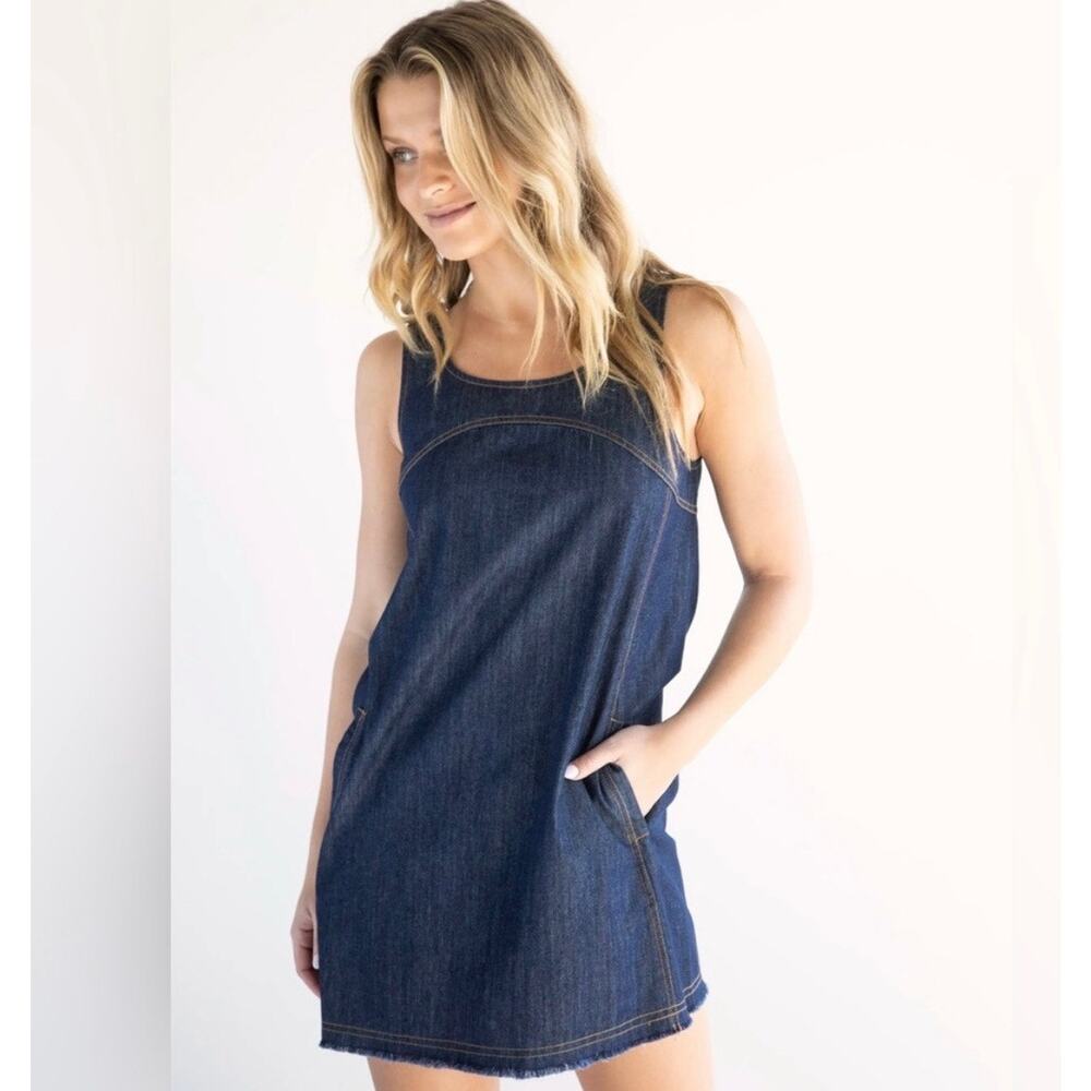 NATURAL LIFE Blue Denim Mini Dress
